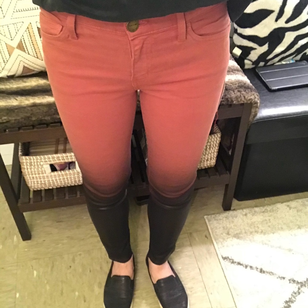 Current Elliott ombré coated stiletto jean